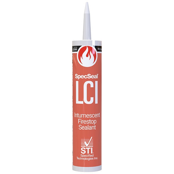 Fire Barrier Sealant,  Caulk,  Up to 4 hour Fire Rating,  Intumescent,  Watertight,  10.1 oz,  Red