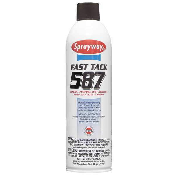 Spray Adhesive,  Fast Tack 587 Series,  White,  20 oz,  Aerosol Can