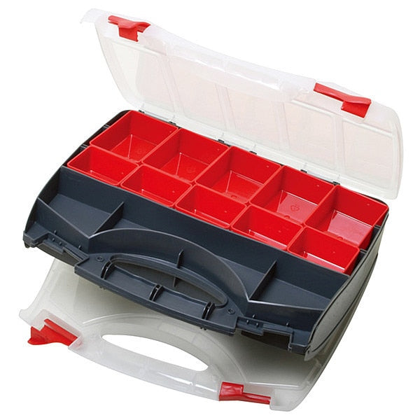 Compartment Box with 15 compartments,  Plastic,  3 in H x 11 in W