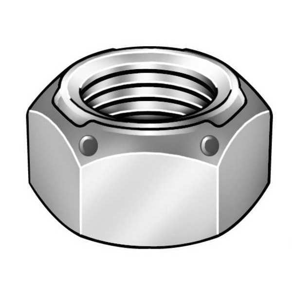 Top Lock Distorted Thread Lock Nut,  3/8"-16,  Steel,  Grade C,  Yellow Zinc,  21/64 in Ht,  100 PK