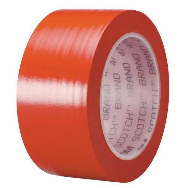 Floor Marking Tape, 1In W, 108 ft. L, Red