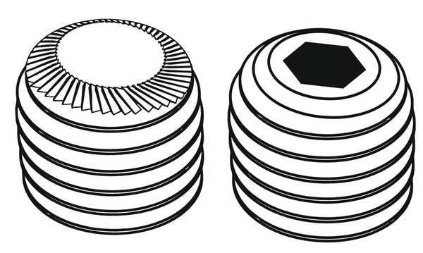 Sckt Set Scrw, Knurl Cup, 10-32x3/8, PK100