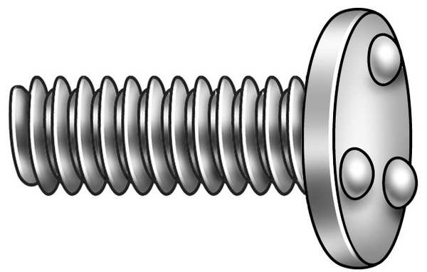 Weld Stud, 1/4"-20, 1/2 in, Top Projection, Steel, Black OxideFinish, 100 PK
