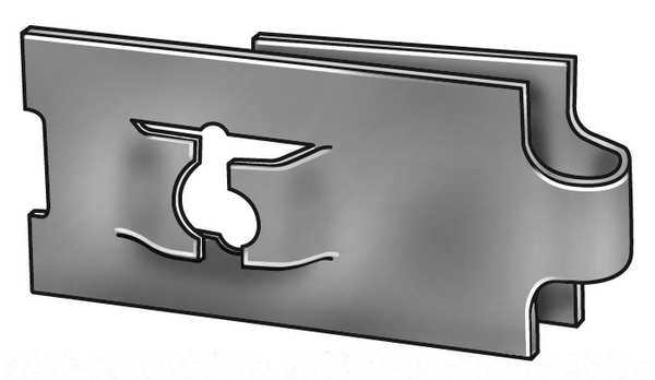 Spring Nut,  #8,  J Shape,  Steel,  Not Graded,  Phosphate Finish,  50 PK