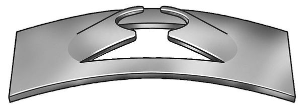 Spring Nut,  #6-32,  Flat Shape,  Steel,  Black Phosphate Finish,  100 PK