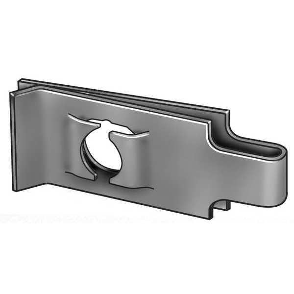 Spring Nut,  #10-24,  U Shape,  Steel,  Not Graded,  Phosphate Finish,  50 PK