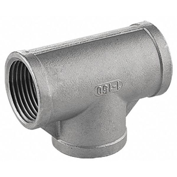 304 Stainless Steel Tee,  3/8 in x 3/8 in x 3/8 in Fitting Pipe Size,  Class 150