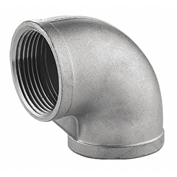 304 Stainless Steel 90 Elbow,  3/4 in x 3/4 in Fitting Pipe Size,  Female NPT x Female NPT