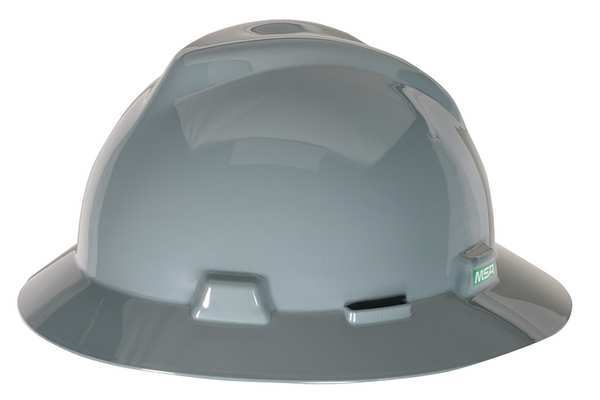 Full Brim Hard Hat,  Type 1,  Class E,  Ratchet (4-Point),  Gray