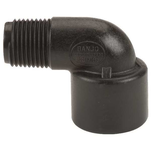 90 Degree Street Elbow,  Polypropylene,  1/2",  Schedule 80,  300 psi Max Pressure