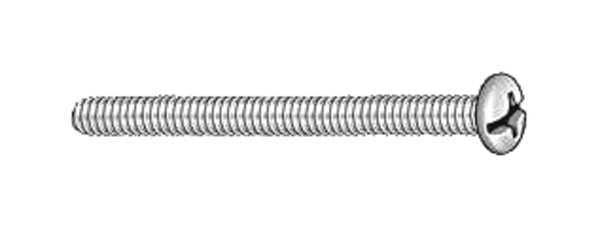 #10-32 x 3/8 in Combination Slotted/Phillips Round Machine Screw,  Zinc Plated Steel,  100 PK