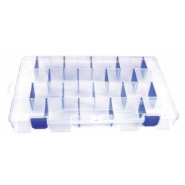 Adjustable Compartment Box with 4 to 35 compartments,  Plastic,  2 in H x 8-3/16 in W