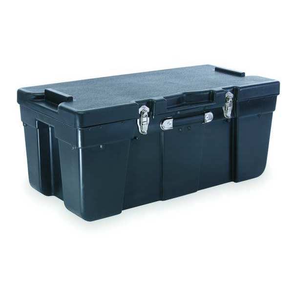 Storage Trunk,  Black,  Polypropylene,  Steel Hinge,  32-1/2 in L,  15-3/4 in W,  13-3/4 in H