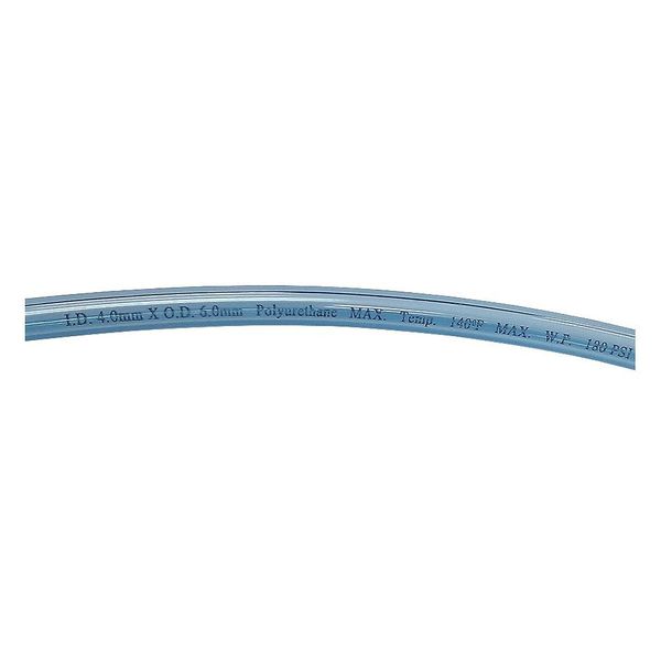 Tubing, 4 IDx6mm OD, 100 Ft, Clear Blue