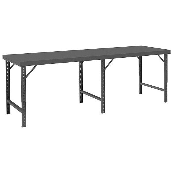 Bolted WorkBench,  Steel,  120" W,  28" to 42" Height,  2000 lb.,  Folding