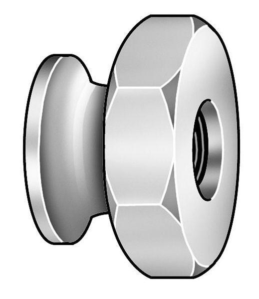 Thumb Nut, 3/8-16, Gr 18-8, SS, Passivtd, PK5