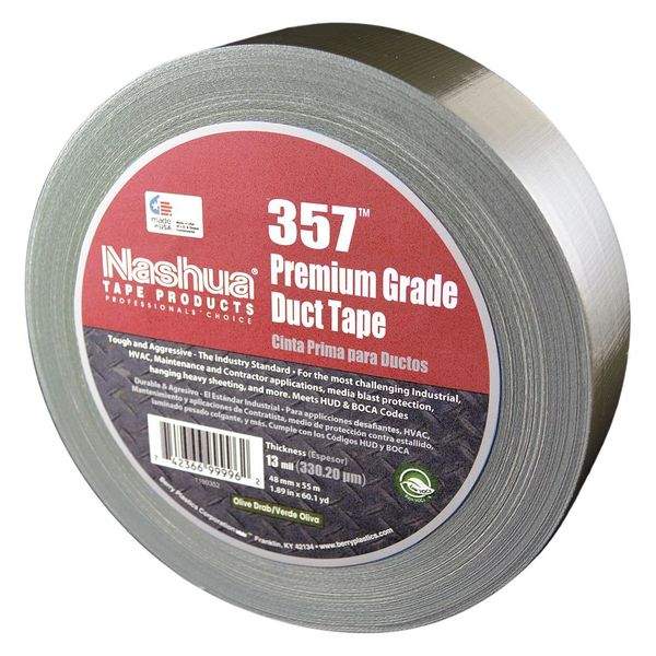 Olive Drab Duct Tape,  48mm x 55m,  13 mil