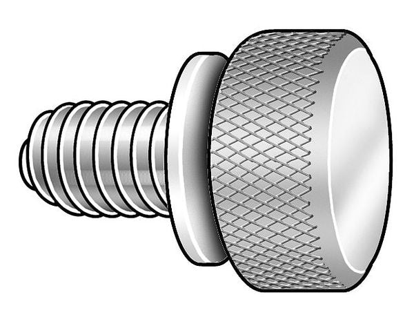 Thumb Screw,  #10-32 Thread Size,  Plain 18-8 Stainless Steel,  5/32 in Head Ht,  1/2 in Lg,  5 PK