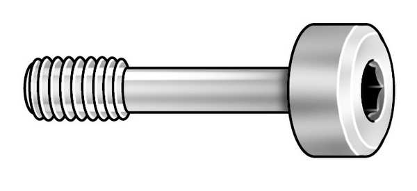 Captive Panel Screw,  #8-32 Thrd Sz,  7/8 in Lg,  3/16 in Thrd Lg,  Knurled,  Passivated