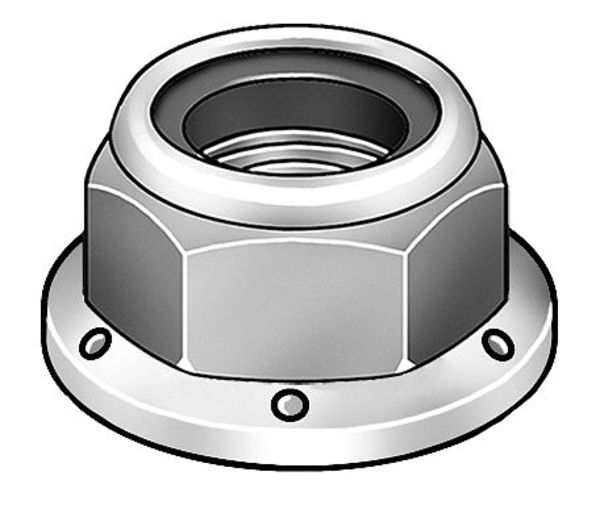 Nylon Insert Lock Nut,  3/8"-16,  Steel,  Grade 8,  Zinc Plated,  13/64 in Ht,  50 PK