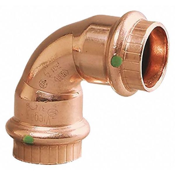 90 Degree Copper Elbow,  Press-Fit x Press-Fit,  1/2 in x 1/2 in Tube Size