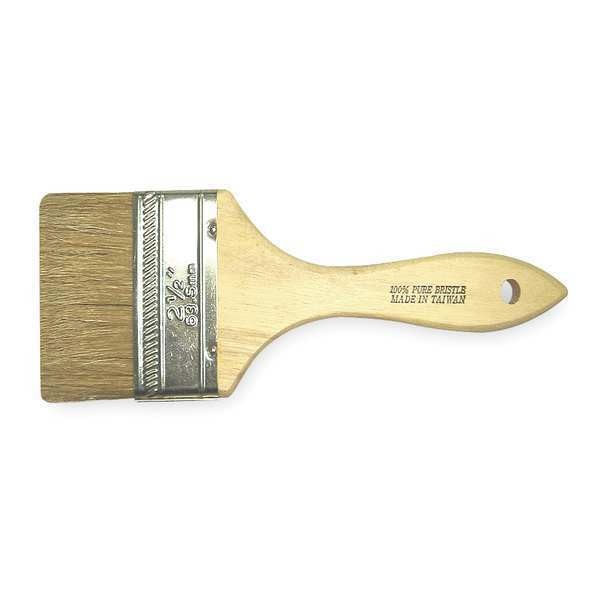 2-1/2" Chip Paint Brush,  China Hair Bristle,  Unfinished Wood Handle,  24 PK