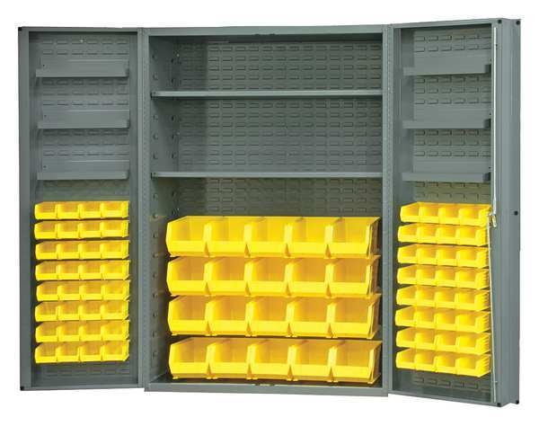 Extra-Heavy Duty Bin Cabinet,  48 in W,  72 in H,  24" D,  84 Bins