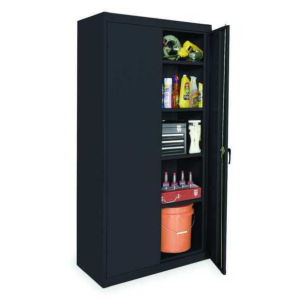 Stationary Storage Cabinet,  36 in W x 18 in D x 72 in H,  Steel,  4 Shelves