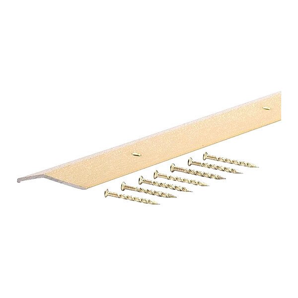 Carpet Edging Bar, Aluminum, Gold, 72 In L