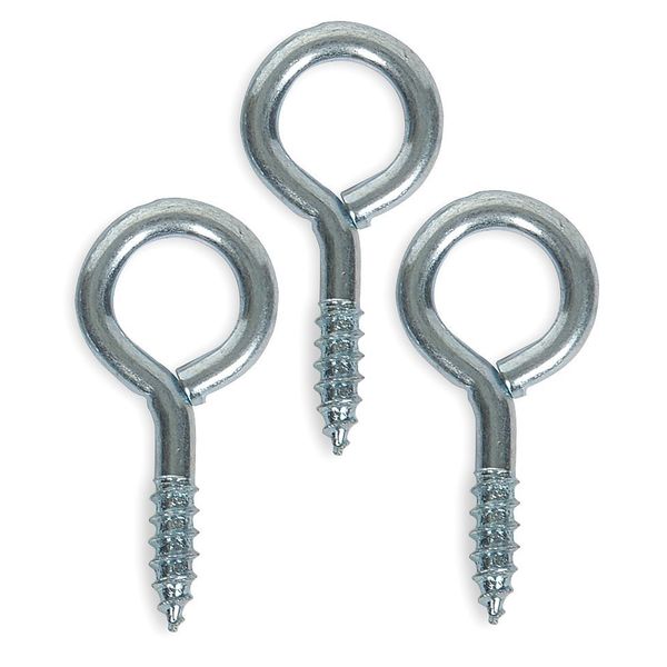 Eye Bolt 3/16",  35/64 in ID,  Steel,  Zinc Plated,  20 PK