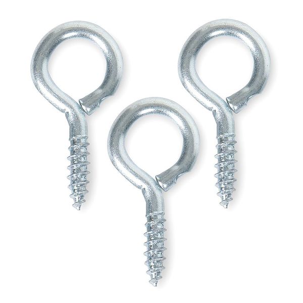 Eye Bolt 15/32 in ID,  Steel,  Zinc Plated,  20 PK