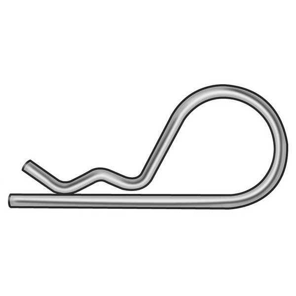 Cotter Pin, Hairpin, 0.178"Dx3-3/4" L, PK25