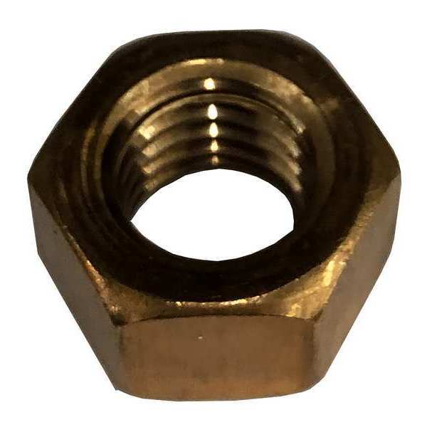 Hex Nut,  1/2"-13,  Silicon Bronze,  Not Graded,  Plain,  7/16 in Ht,  25 PK