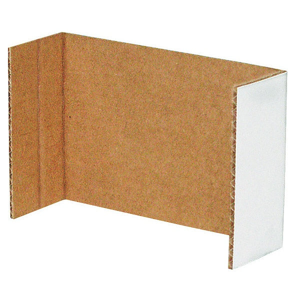 Cardboard Corrugated Shelf Bin Divider,  White,  6 1/4 in,  8 1/4 in W