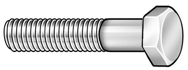Not Graded,  1/2"-13 Hex Head Cap Screw,  Plain 18-8 Stainless Steel,  2-1/2 in L,  10 PK