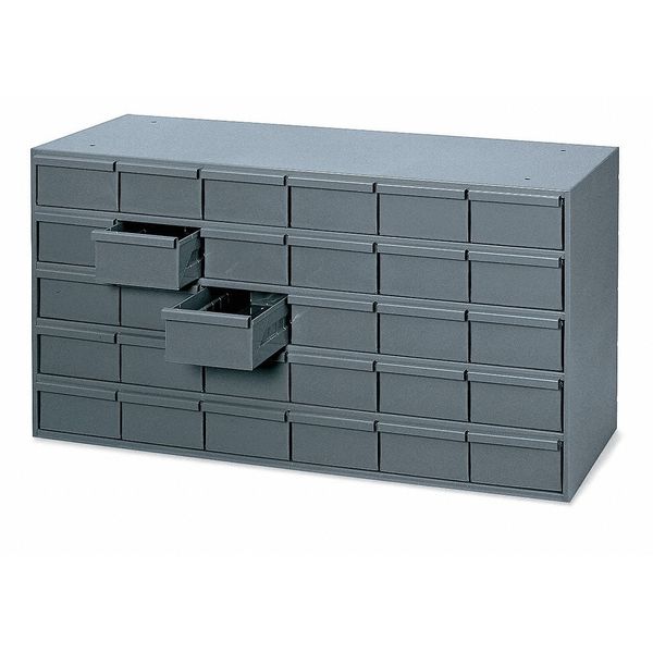 Drawer Bin Cabinet with 30 Drawers,  Prime Cold Rolled Steel,  33 3/4 in W x 21 in H x 17 3/4 in D