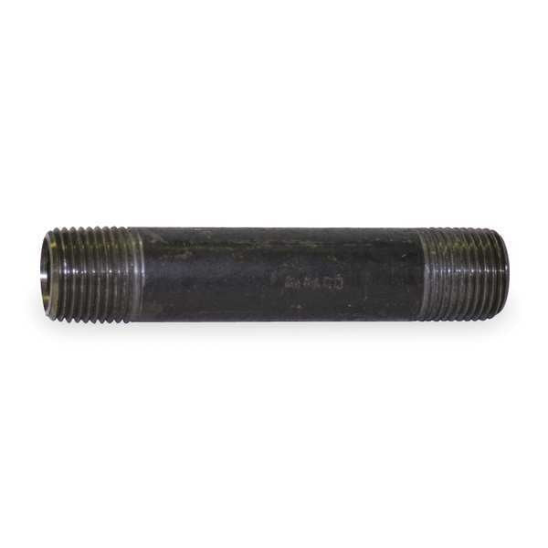 1/4" MNPT x MNPT Black Steel Black Pipe Nipple Schedule 80