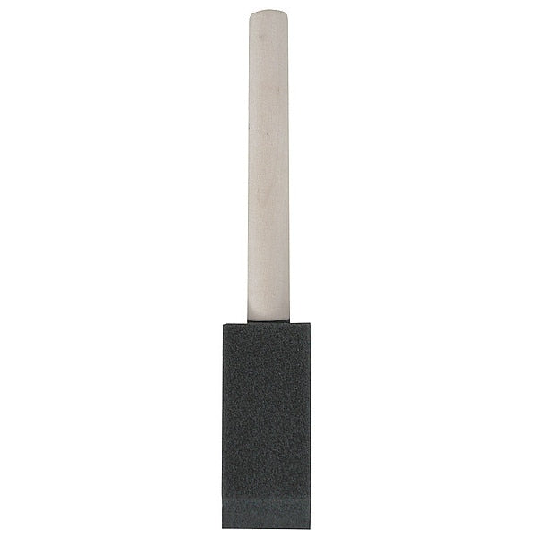 1" Flat Sash Paint Brush,  Foam Bristle,  Unfinished Wood Handle
