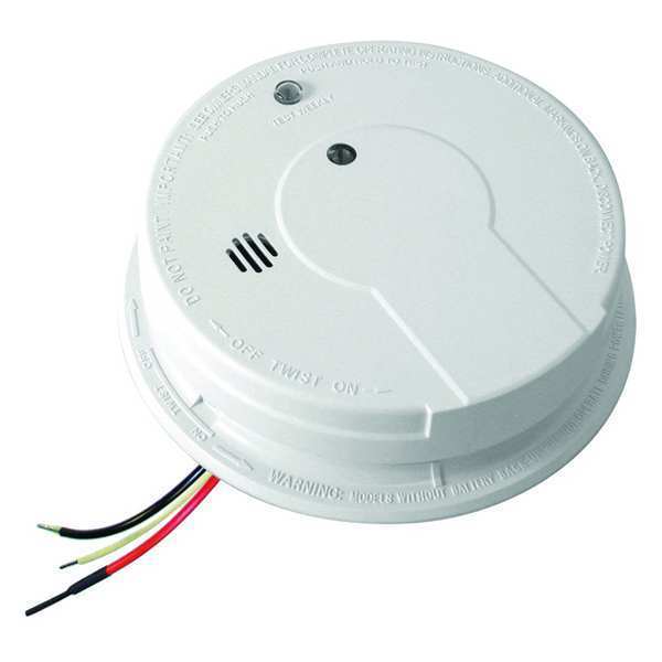 Smoke Alarm,  Ionization Sensor,  85 dB @ 10 ft Audible Alert,  120V AC,  9V