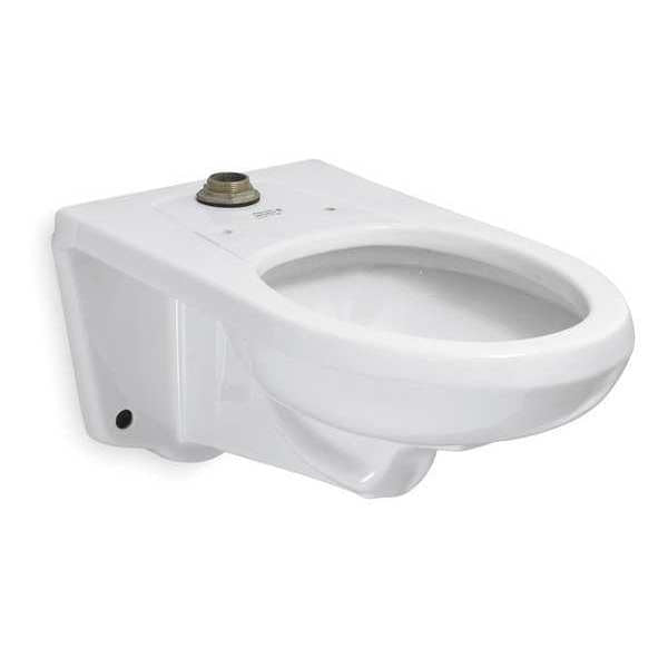 Toilet Bowl,  1.28 to 1.6 gpf,  Flushometer,  Wall Mount,  Elongated,  White