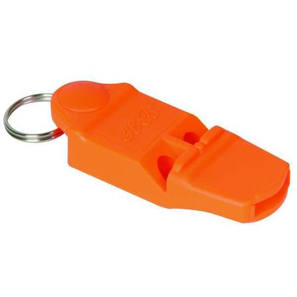 Whistle,  Orange,  ABS Plastic,  Includes Wire Key Ring