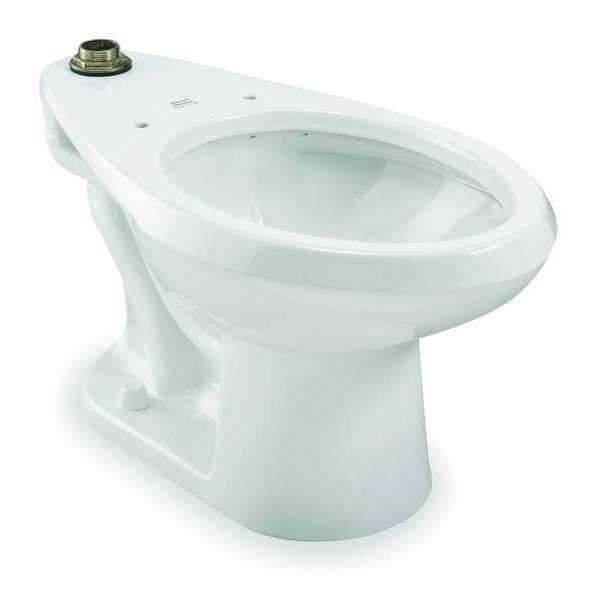 Toilet Bowl,  1.1 to 1.6 gpf,  Flushometer,  Floor Mount,  Elongated,  White