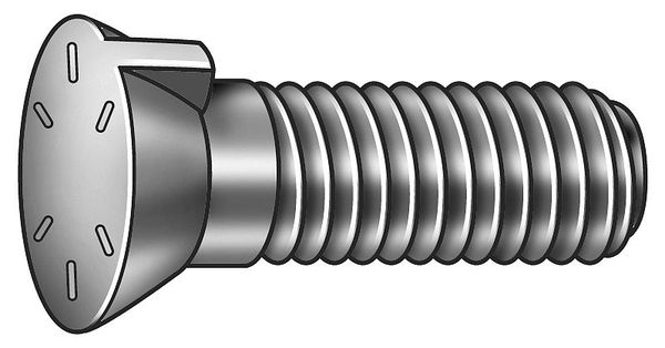 Plow Bolt, Plain, 7/8-9x5-1/2, Gr 8, PK20