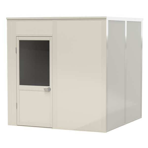 4-Wall Modular In-Plant Office,  8 ft H,  8 ft W,  8 ft D,  White