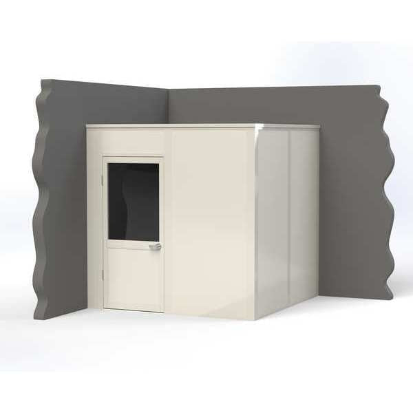 2-Wall Modular In-Plant Office,  8 ft H,  8 ft W,  8 ft D,  White