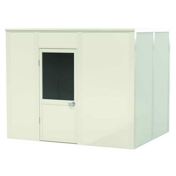 4-Wall Modular In-Plant Office,  8 ft H,  10 ft W,  8 ft D,  White