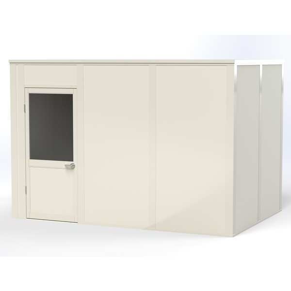 4-Wall Modular In-Plant Office,  8 ft H,  12 ft W,  8 ft D,  White