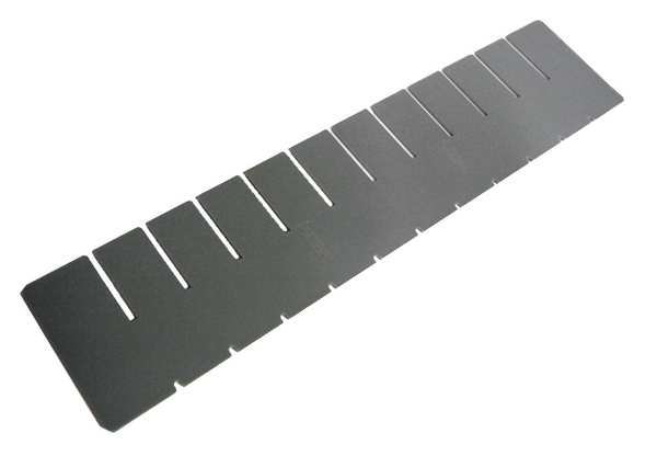 Plastic Divider,  Gray,  14 7/8 in L,  1 15/16 in H