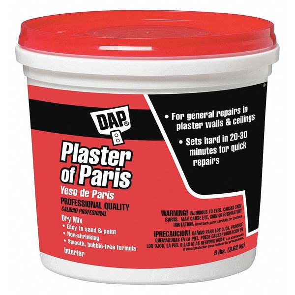 Plaster of Paris,  8 lb,  Bag,  White