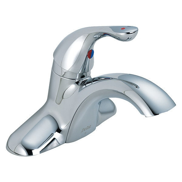 Single Handle 4" Mount,  3-hole 4" installation Hole Centerset Lavatory Faucet,  Chrome